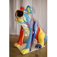 thumbnail image 4 of Nifao Giant Graffiti Looking British Bulldog with Glasses Resin Statue – Garden Outdoor Decor Sculpture, 29"L x 50"W x 50"H, 4 of 12