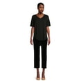 thumbnail image 2 of Time and Tru Women's V-Neck Tunic T- Shirt, 2 of 5