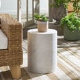 thumbnail image 2 of Safavieh Tina Cylinder Outdoor Polystone End Table, Off-White, 2 of 7