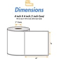 thumbnail image 4 of LAICAIW \u2013 4" x 4" Direct Thermal Labels-Compatible with Zebra & Rollo Desktop Label Printers and More \u2013 1\u201d Core, Permanent Adhesive & Perforated [1 Roll, 350 Labels], 4 of 7
