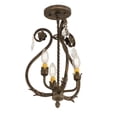 thumbnail image 2 of Meyda Tiffany 174340 Antonia 3 Light 12" Wide Semi-Flush Ceiling Fixture - Antique Brass /, 2 of 6