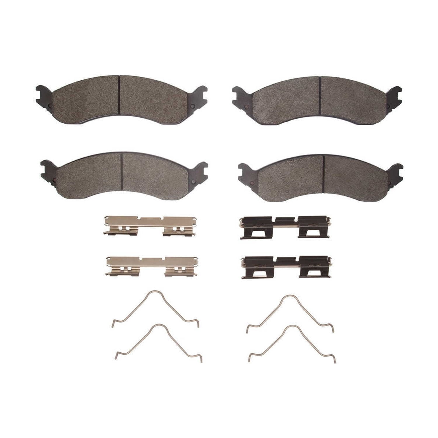 Dynamic Friction Company 1551-2406-01 DFC 5000 Advanced Brake Pads - Semi Metallic and Hardware Kit