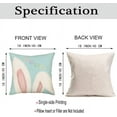 thumbnail image 6 of Happy Easter Pillow Covers 18x18 Inch Set of 4 Rabbit Bunny Egg Hunt Spring Farmhouse Decorative Throw Pillow Cases Blue Pink Cushion Cover for Kids Room Couch Home Decor, 6 of 6