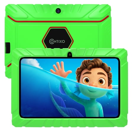 Contixo V8-2 7" Touchscreen 16GB Memory Android Tablet w/Kid-Proof Protective Case, Green