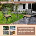 thumbnail image 6 of Bistro Set 3 Piece Rustproof Cast Aluminum Patio Furniture Set with 2 White Chairs and 1 Table for Outdoor Garden Balcony, 6 of 7