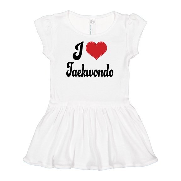 Inktastic I Love Taekwondo Girls Baby Dress