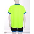 thumbnail image 4 of Zaldita Boys Soccer Jersey Athletic 2 Piece Set Kids Sports Football Uniform Activewear Gym Quick Dry Fluorescent Green XXS, 4 of 7