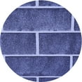 thumbnail image 1 of Ahgly Company Machine Washable Indoor Round Transitional Sky Blue Area Rugs, 3' Round, 1 of 7
