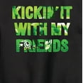 thumbnail image 3 of Instant Message - Kickin It With My Friends - Toddler & Youth Crewneck Fleece Sweatshirt, 3 of 6