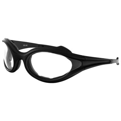 Foamerz Sunglass, Black Frame, Anti-fog Clear Lens
