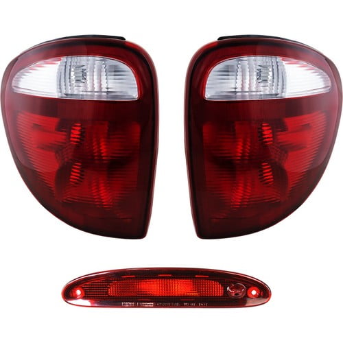 Tail Light Kit For 2001-2003 Dodge Caravan Grand Caravan LH RH Clear/Red Halogen