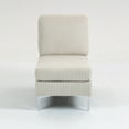 thumbnail image 2 of Modular Sectional Sofa, Armless Seat, Single Accent Chair, Beige Corduroy Fabric, Versatile Seating Arrangements, 2 of 11