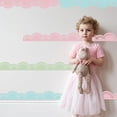 thumbnail image 2 of 3pcs Wall Sticker Colorful Scalloped Lace Wall Decor Cute Laces Large Size Peel and Stick Vinyl Art Mural Decals for Nursery Livingroom Bedroom Playroom Kids Room Home Decoration, 2 of 8