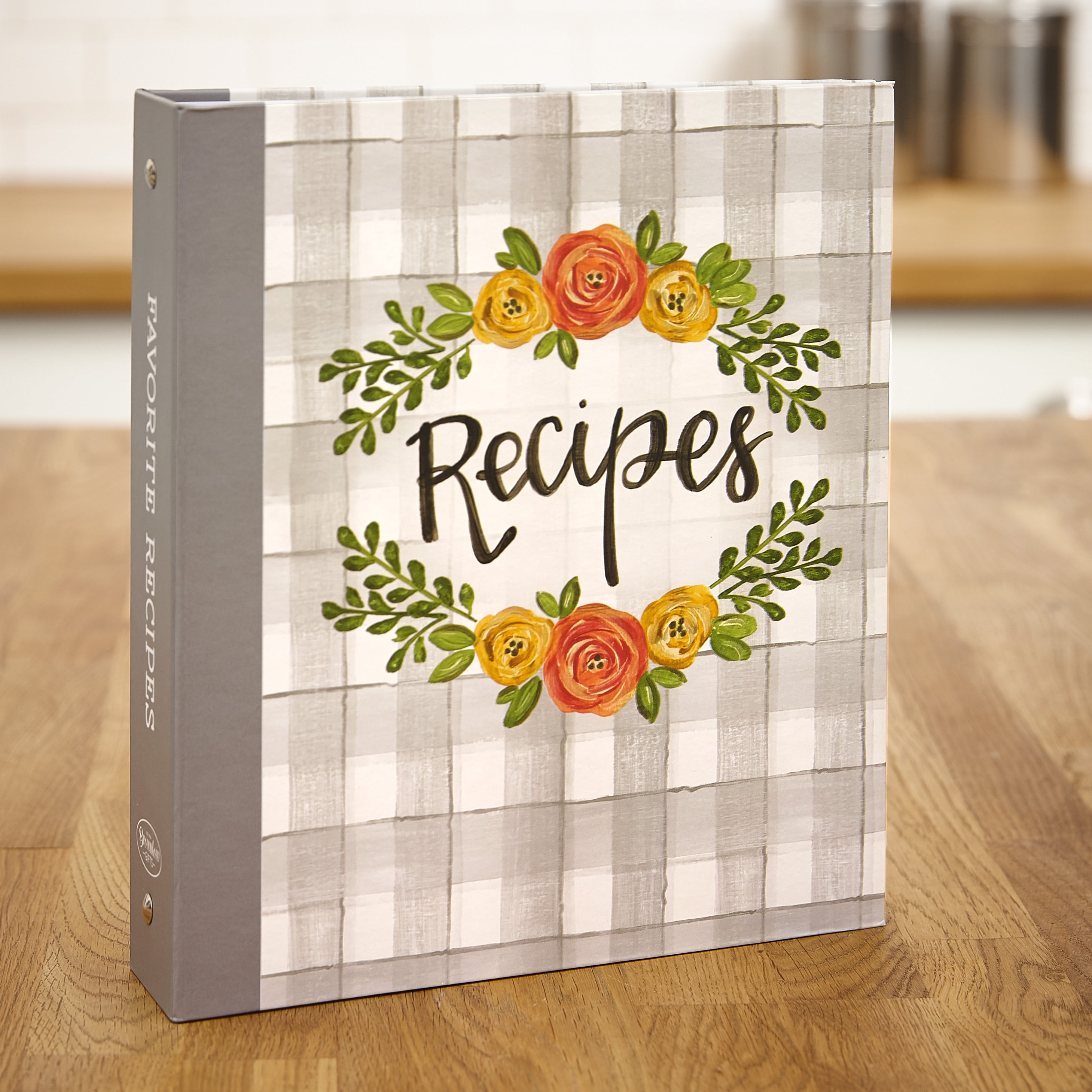 Recipe Card Binder Includes Cards, Sleeves, and Dividers Farmhouse