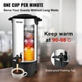 thumbnail image 4 of VEVOR Commercial Coffee Urn, 50 Cups Stainless Steel Large Coffee Dispenser, 1000W 110V Electric Coffee Maker Urn For Quick Brewing, Hot Water Urn with Detachable Power Cord for Easy Cleaning, Silver, 4 of 6