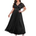 thumbnail image 1 of Vestido formal Talisea, vestido de gala largo, talla grande, negro, 2025, 1 of 6