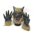 thumbnail image 3 of Máscara de guantes con cabeza de lobo para Halloween, accesorios para disfraces de diablo de terror, cubierta para cabeza de animal, cubierta para cabeza, 3 of 4