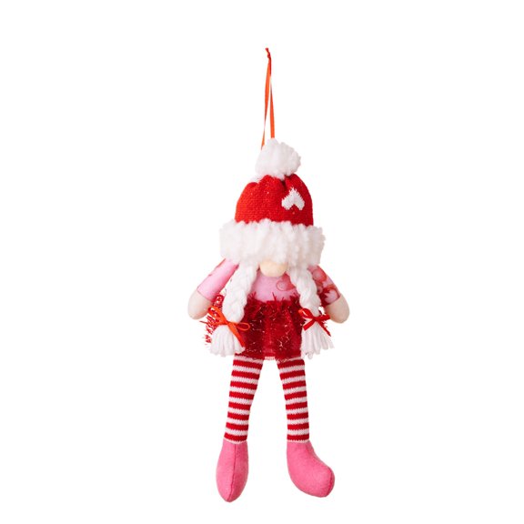 Lovely Valentine's Day Knitted Gnome Dwarf Doll with Heart Stylish Decorations Elves Figurine Doll Knitted Rudolph