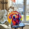 thumbnail image 3 of Golden Retriever Portrait Stained Glass Suncatcher Window Hangings Colored Handmade Glass Suncatcher Crafts Kits for Indoor Garden Christmas Decoration 16x16cm(1), 3 of 7