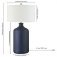 thumbnail image 2 of Evelyn&Zoe Sloane 29" Transitional Ceramic Table Lamp with White Drum Fabric Shade, 2 of 6