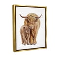 thumbnail image 4 of Stupell Industries Minimal Cattle & Calf Animals & Insects Painting Gold Floater Framed Canvas Art Print Wall Art, 25 x 31, 4 of 10