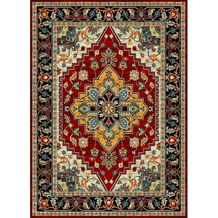 Bloomsbury Market Marana Anti Bacterial Red Yellow Black Indoor Bloomsbury Market Marana Anti Bacterial Red Yellow Black Indoor Outdoor Area Rug