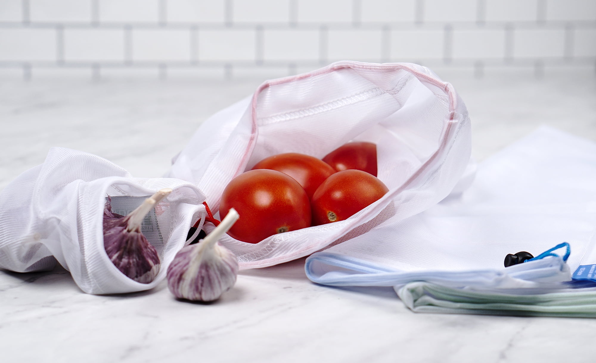 Medium Mesh Produce Bags - Set of 3