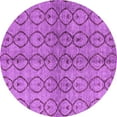 thumbnail image 1 of Ahgly Company Indoor Round Abstract Purple Modern Area Rugs, 6' Round, 1 of 4