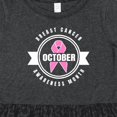 thumbnail image 4 of Inktastic October Breast Cancer Awareness Month Badge Girls Toddler Dress, 4 of 5