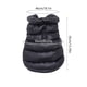 thumbnail image 3 of Chaleco acolchado acolchado de dos piernas para perros, abrigo abrigo impermeable para perros pequeños, tela negra azul rosado, tallas M L XL, cierre de cremallera, para exteriores en clima frío, 3 of 6