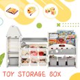 thumbnail image 3 of Best Kids Bookshelf Toy Storage Organizer with 17 Bins and 5 Bookshelves, Multi-functional Nursery Organizer Kids Furniture Set Toy Storage Cabinet Unit with HDPE Shelf and Bins, 3 of 9