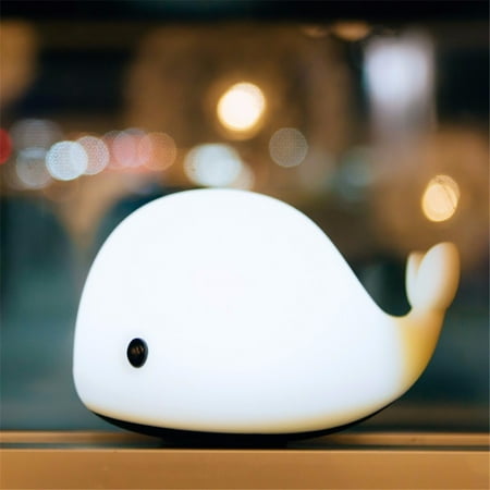

Frm Colorful Little Whale Light Silicone Led Night Light White