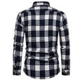 thumbnail image 2 of DDAPJ pyju 2023 Clearance Mens Plaid Flannel Shirts,Slim Fit Checkered Casual Shirt Long Sleeve Button Down Dress Shirts with Chest Pocket, 2 of 3
