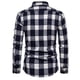 thumbnail image 3 of Blusa y camisa de manga larga con cuello vuelto para hombre, blusa informal de moda con estampado a cuadros y bolsillos, blusa de manga larga para hombre, 3 of 3