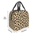 thumbnail image 5 of Leopard Spot Animal Print Lunch Bag Thick Aluminum Foil Tote Cooler for Women Office Picnic Gift, 5 of 7