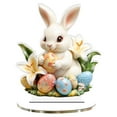 thumbnail image 2 of HmNPlay Easter Bunny Egg 3D Acrylic Desktop Ornament - Kids Safe Home Decor with Non Slip Base, Spring Tabletop Display for Gift Basket & Holiday Decorating (Ready to Gift)​, 2 of 9
