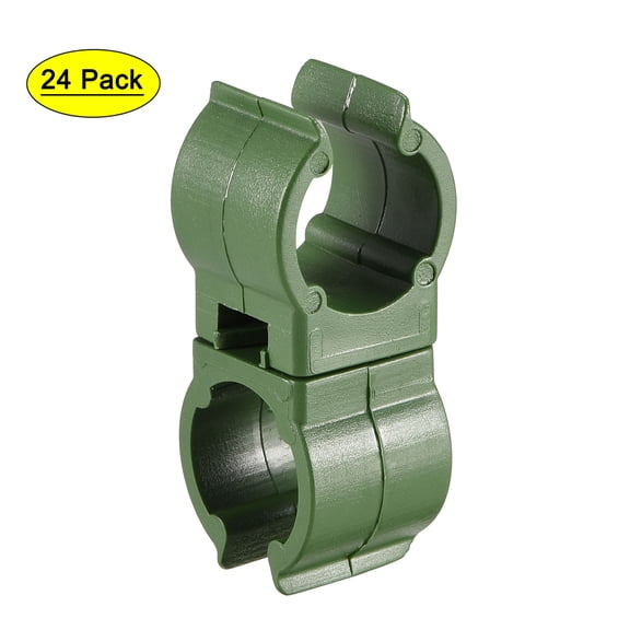 Uxcell PP Plastic Rotatable Gardening Universal Clip for 16mm Dia Plant Stakes 24 Pack