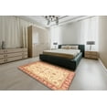 thumbnail image 5 of Ahgly Company Machine Washable Indoor Rectangle Abstract Brown Gold Area Rugs, 8' x 10', 5 of 7