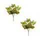 thumbnail image 2 of Arbusto de follaje artificial con hojas variegadas | Ramitas de plantas artificiales para jarrones o arreglos florales, 2 of 6