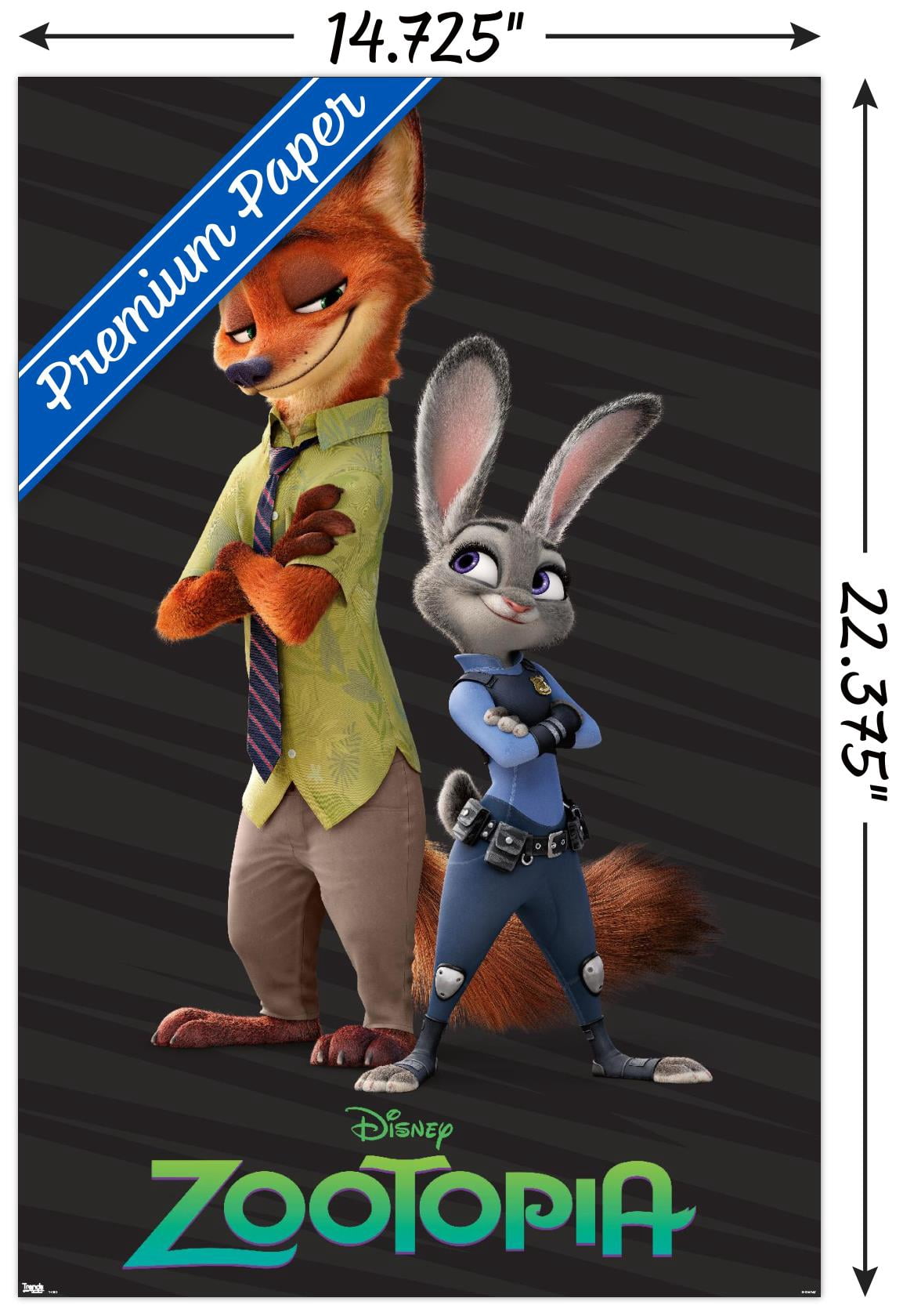 Disney Zootopia - Partners Wall Poster, 14.725" x 22.375"