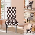thumbnail image 3 of Dining Room Chair Covers Set of 4， Parsons Stretch Dining Chair Slipcovers Removable Washable Spandex Furniture Seat Protector for Kitchen Hotel Table Banquet (Pack of 4, 01-Coffee), 3 of 6