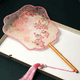 thumbnail image 2 of Abanico Xian Abanico de seda Accesorios de dibujos animados Abanico Cheongsam con forma de grulla de loto Abanico redondo, 2 of 6