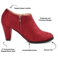thumbnail image 5 of Journee Womens Sanzi Comfort Insole Inside Zip Block Heel Booties, Widths Available, 5 of 10