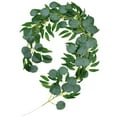 thumbnail image 1 of Hojas De Sauce De Eucalipto, Ratán, Planta Artificial Resistente Al Agua, Colgador De Pared Para El Hogar De Ratán Para Decoración De Porche Y Mesa Serendint HA041054-01, 1 of 6