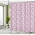 thumbnail image 4 of Ambesonne Japanese Print Shower Curtain, Cherry Branch Flora, 69"Wx84"L, Dark Coral Blue Violet, 4 of 4