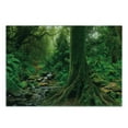 thumbnail image 3 of Forest Cutting Board, Rain Woodland Scenery River in the North Forest in the Early Morning Humid Fog Print, Decorative Tempered Glass Cutting and Serving Board, in 3 Sizes, by Ambesonne, 3 of 5
