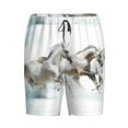 thumbnail image 4 of Wukai Running White Horses Men’s Short Pajama Pants With Pockets Soft Sleep Pj Shorts for Men-Large, 4 of 6