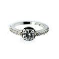 thumbnail image 3 of 18K White Gold Plated Wedding Band Round Cubic Zirconia Ring, 3 of 4
