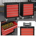 thumbnail image 4 of 5-Drawer Tool Chest,Rolling Tool Cart with Wheels,High Capacity Tool Cabinet with Locking System for Garage, Warehouse, Workshop-Black&Red, 4 of 7