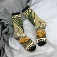 thumbnail image 5 of Fuzoiu Vintage Garlic Bread Illustration Print Athletic Crew Socks for Men & Women,Casual Crew Socks,Above Ankle Crew Socks for Business, Casual, 5 of 6